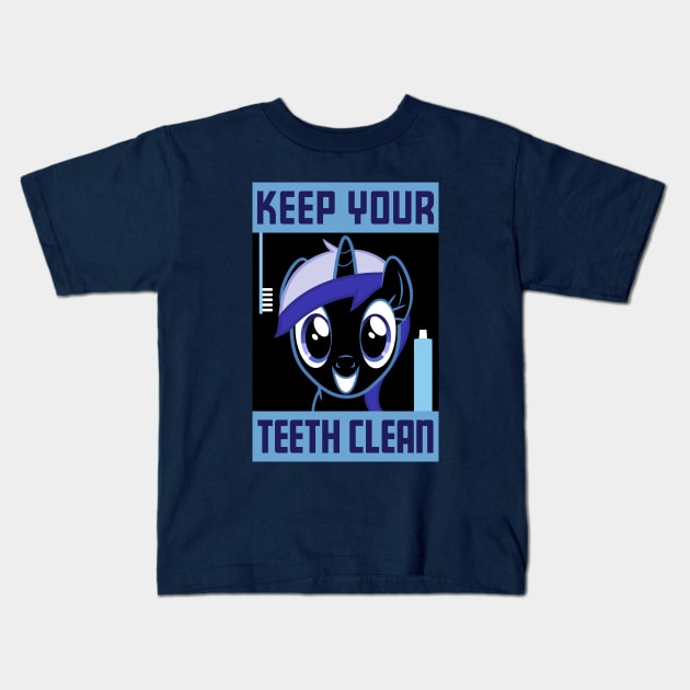 Keep Your Teeth Clean Inverse Kids T-Shirt by Ekliptik